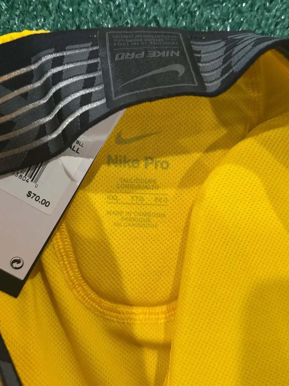 Nike Pro Hyperstrong NBA Padded Compression Shorts Yellow XXL-Tall